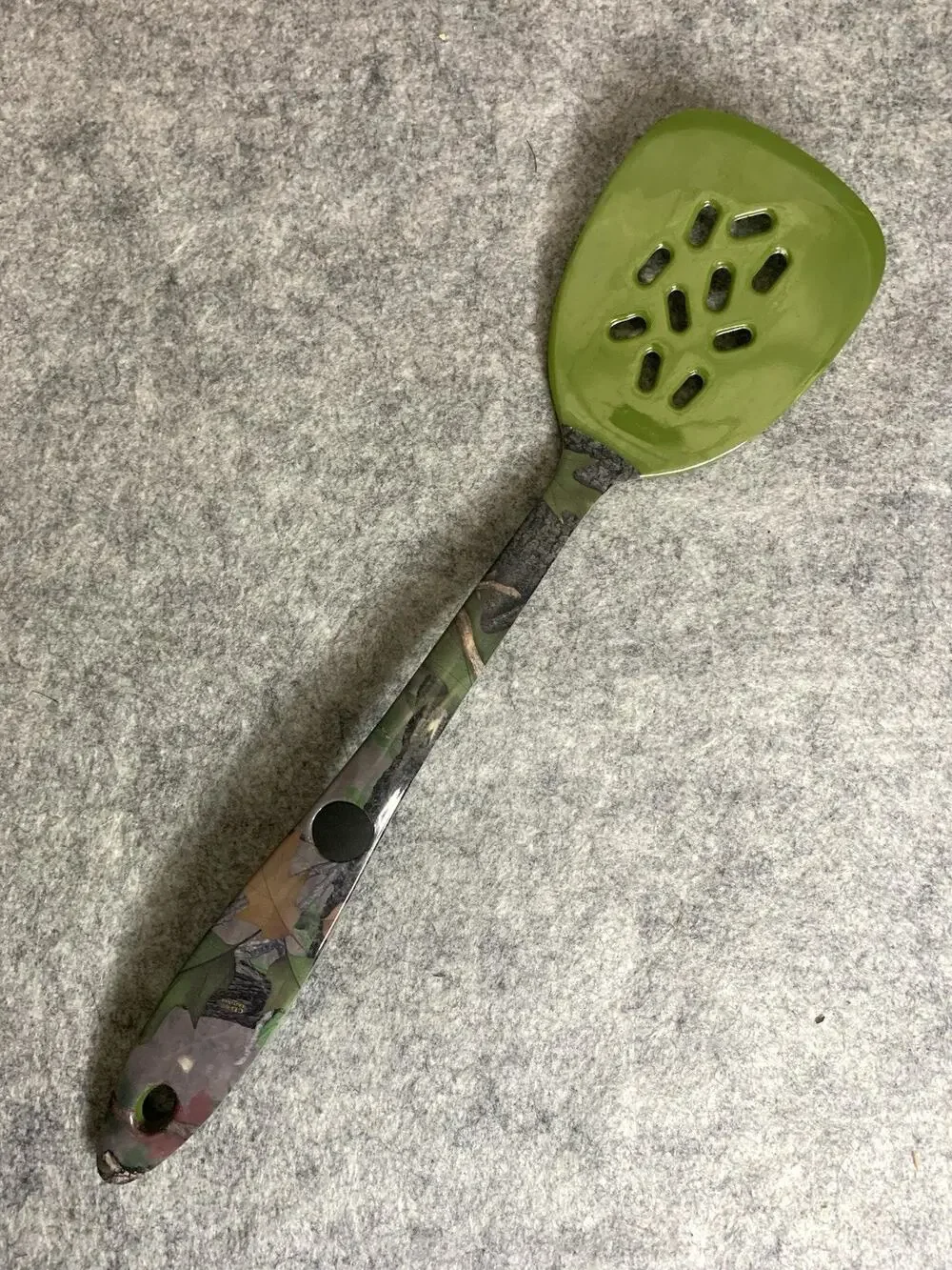 CB Outdoor Camping Spatula Green Camouflage Camping Cookware Durable Plastic